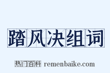 踏风决组词是什么意思的图片